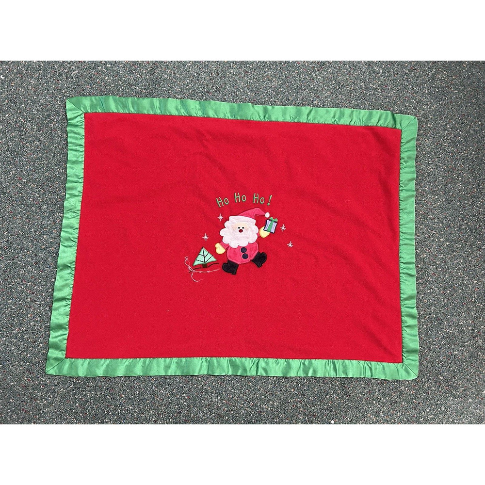 Just Born Security Blanket Santa Ho, Ho, Ho! Christmas Warm Cudly Soft Cozy Baby